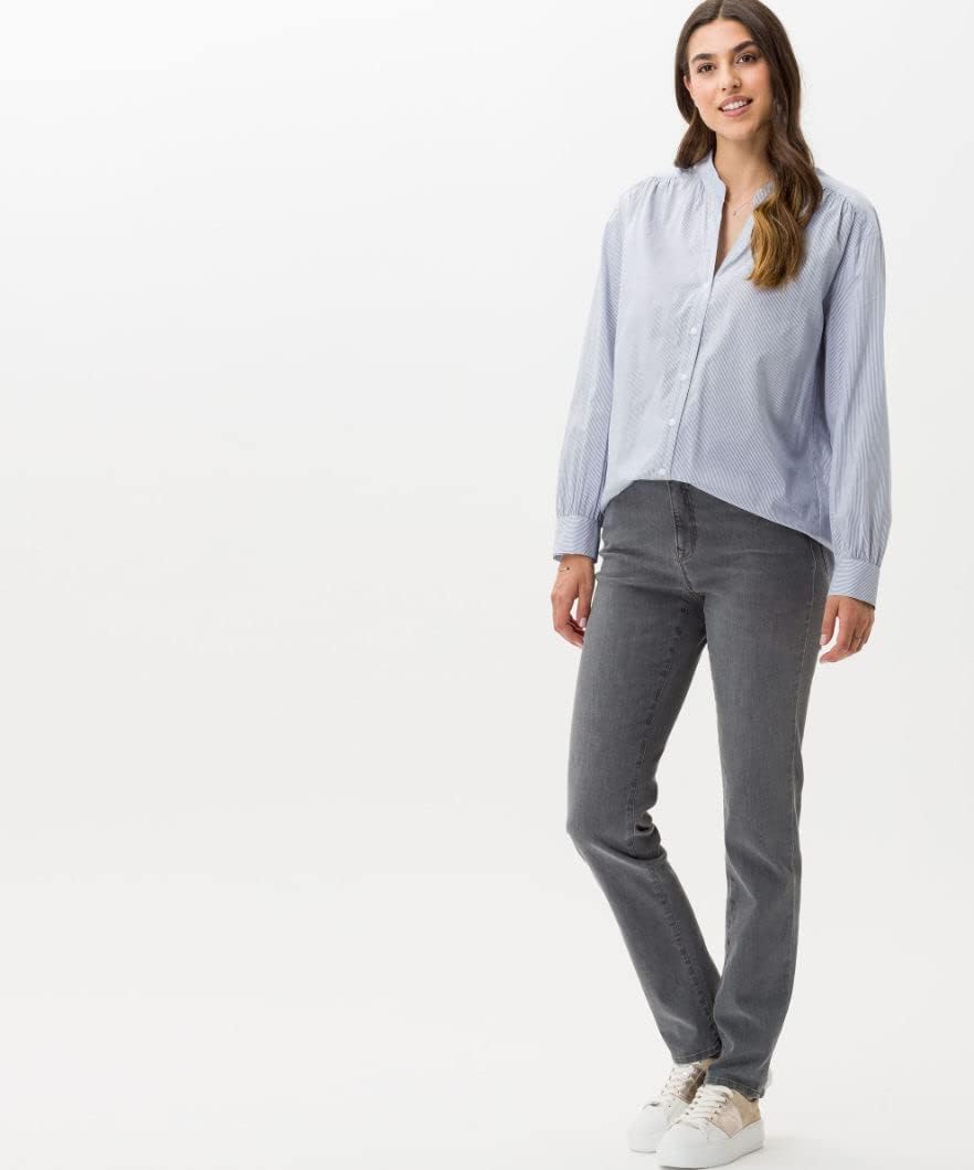 BRAX Damen Style Mary Blue Planet: Nachhaltige Five-Pocket Jeans 27W / 30L Grau (Used Grey 07), 27W