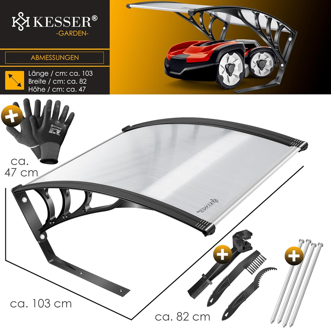 KESSER® Mähroboter Garage Dach Carport Überdachung für Rasenmäher Rasenroboter Automower Garten Witt