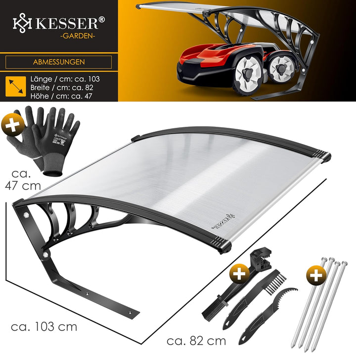 KESSER® Mähroboter Garage Dach Carport Überdachung für Rasenmäher Rasenroboter Automower Garten Witt