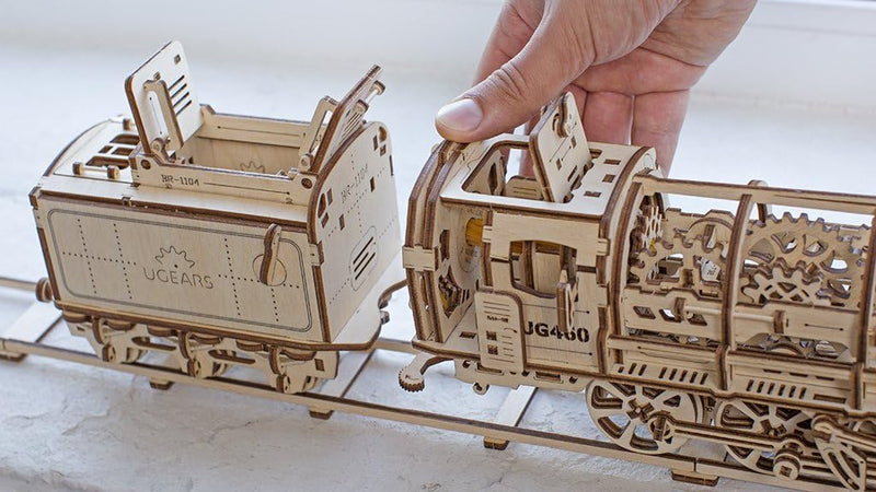 Ugears 3D-Modell Dampflokomotive