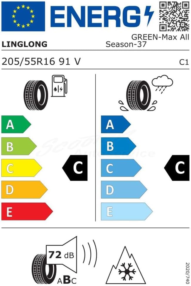 LINGLONG 6959956736973-205/55/R16 91V - C/C/72dB - Ganzjahresreifen PKW