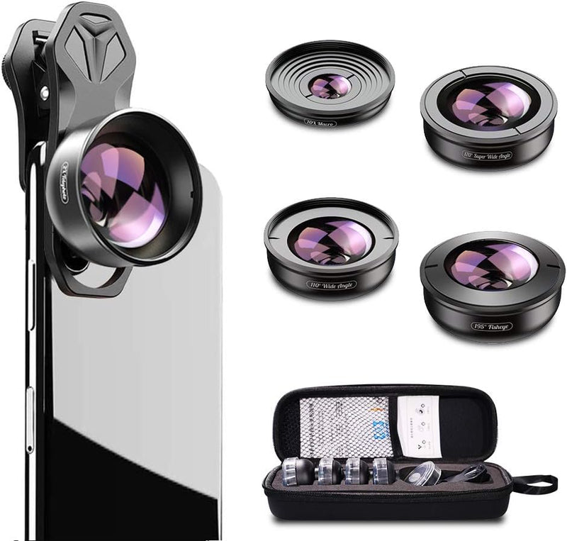 Apexel [aktualisierte Version HD Phone Lens Kit-170 ° Superweitwinkel,10x Makroobjektiv,2.0X Teleobj