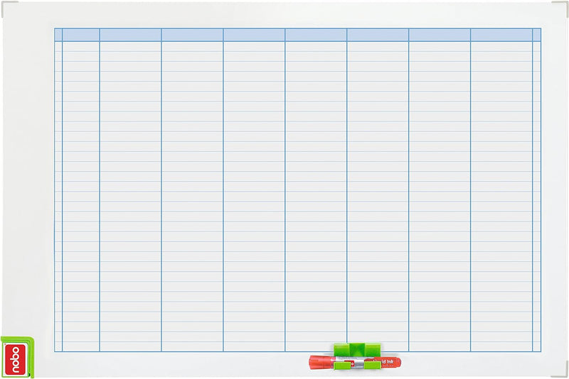 Nobo Performance 3048201 Planungstafel (Monatsplanungsraster, magnetisch/beschreibbar, 900 x 600 mm)