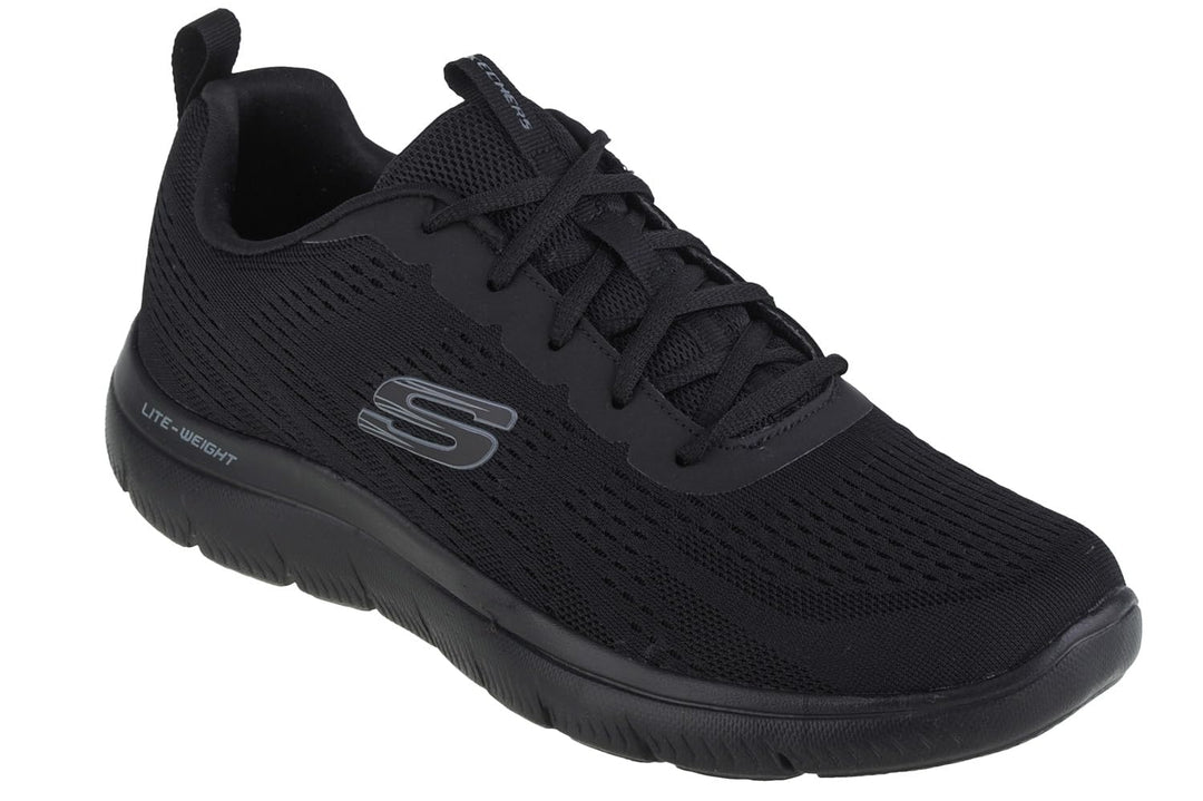 Skechers Herren Arch Fit Waveport Sneaker 41 EU Black Mesh Trim, 41 EU Black Mesh Trim