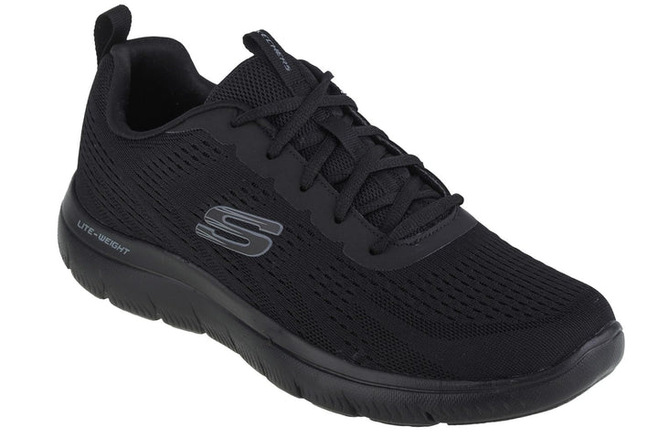 Skechers Herren Arch Fit Waveport Sneaker 41 EU Black Mesh Trim, 41 EU Black Mesh Trim