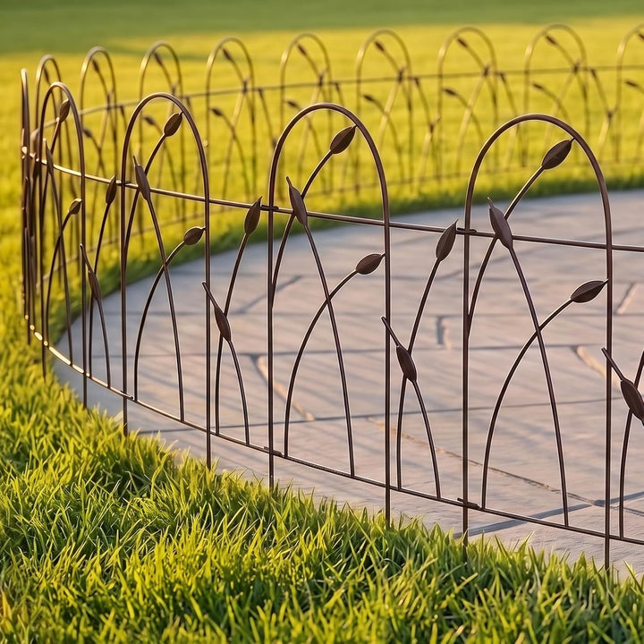 Thealyn Metall dekorative Gartenzaun Grenze, 81 cm x 4.87m, rostfrei Schmiedeeisen Landschaft Zaun f