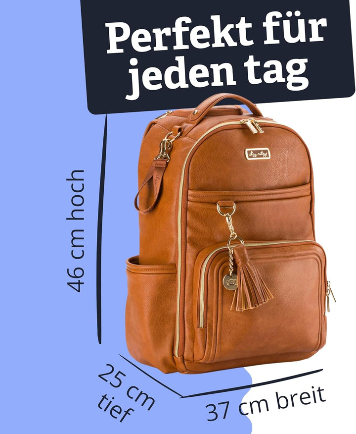 Itzy Ritzy Wickeltaschen-Rucksack – Boss Plus Baby-Rucksack mit grossem Fassungsvermögen und 19 Tasc