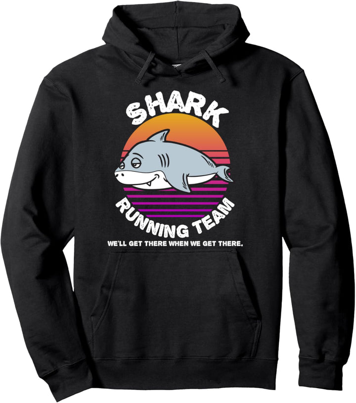 Funny Shark Running Team Sweater Kids Men Women Gift Pullover Hoodie