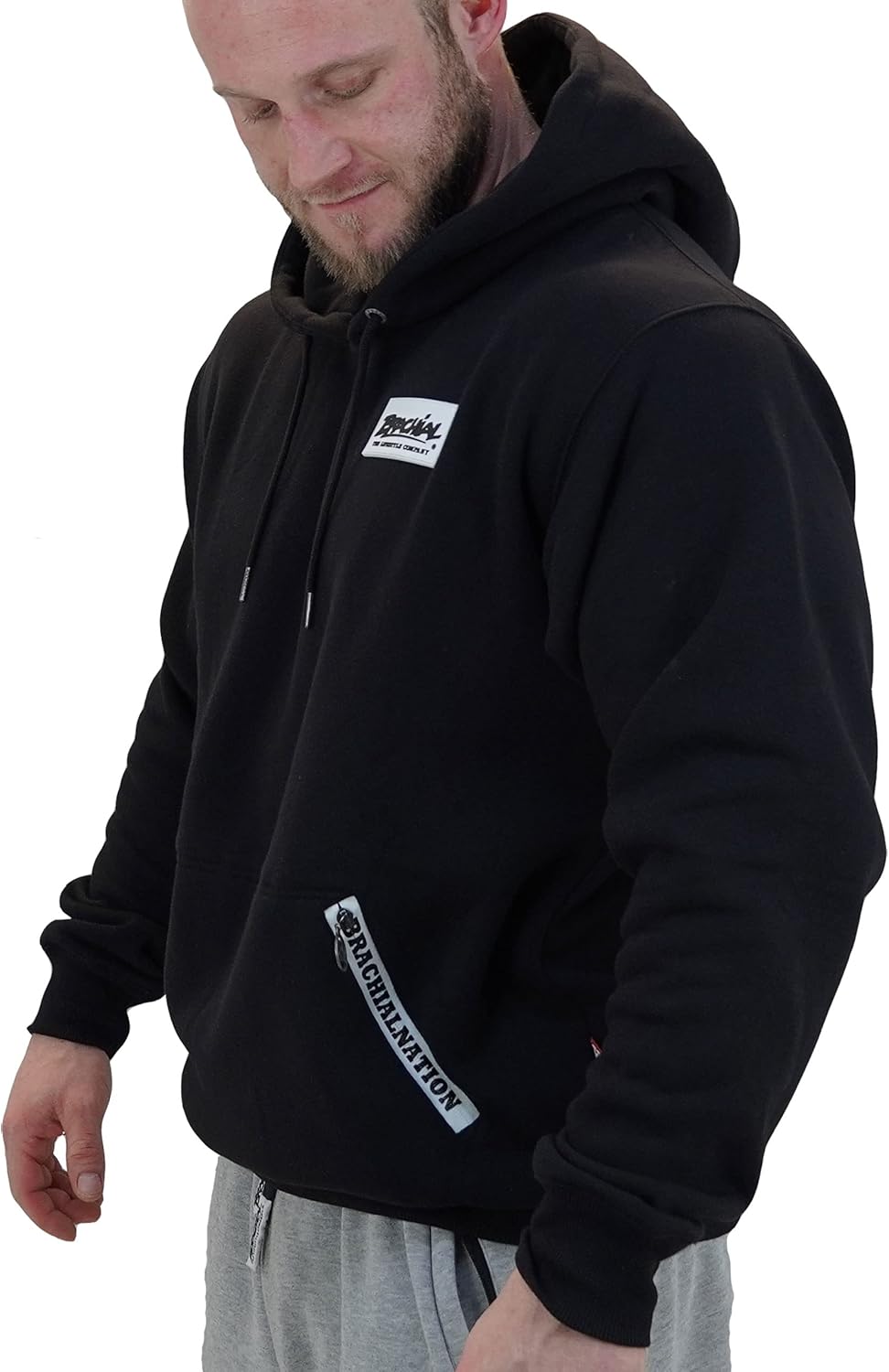 Brachial Premium Herren Kapuzenpullover Rude - Hoodie Sweatshirt Pullover mit Kapuze für Bodybuilder
