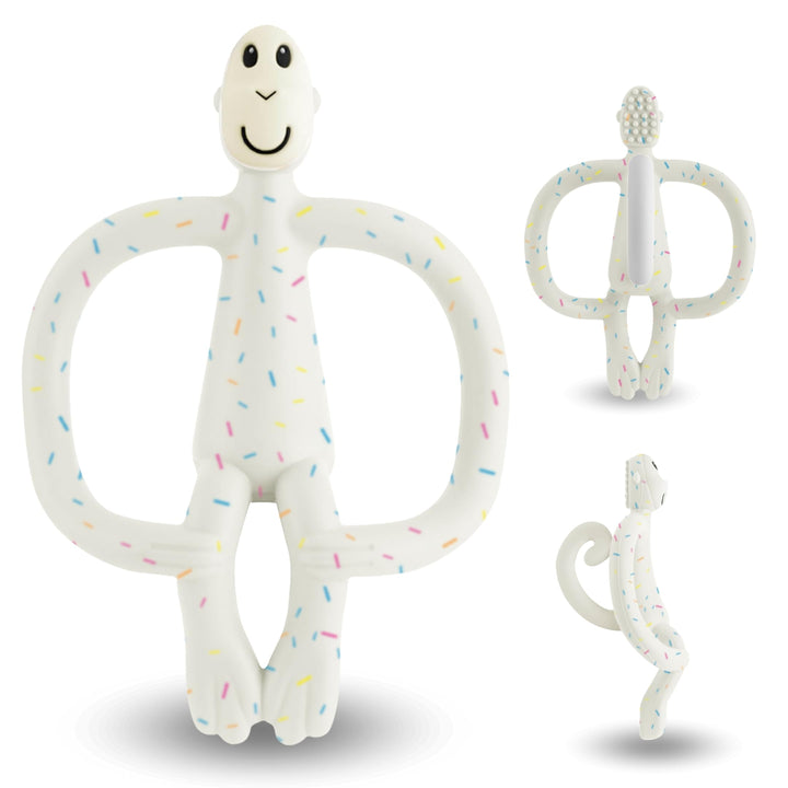 Matchstick Monkey, Original Teether & Gel Applicator, Antimicrobial Silicone Teething Toys for Baby,