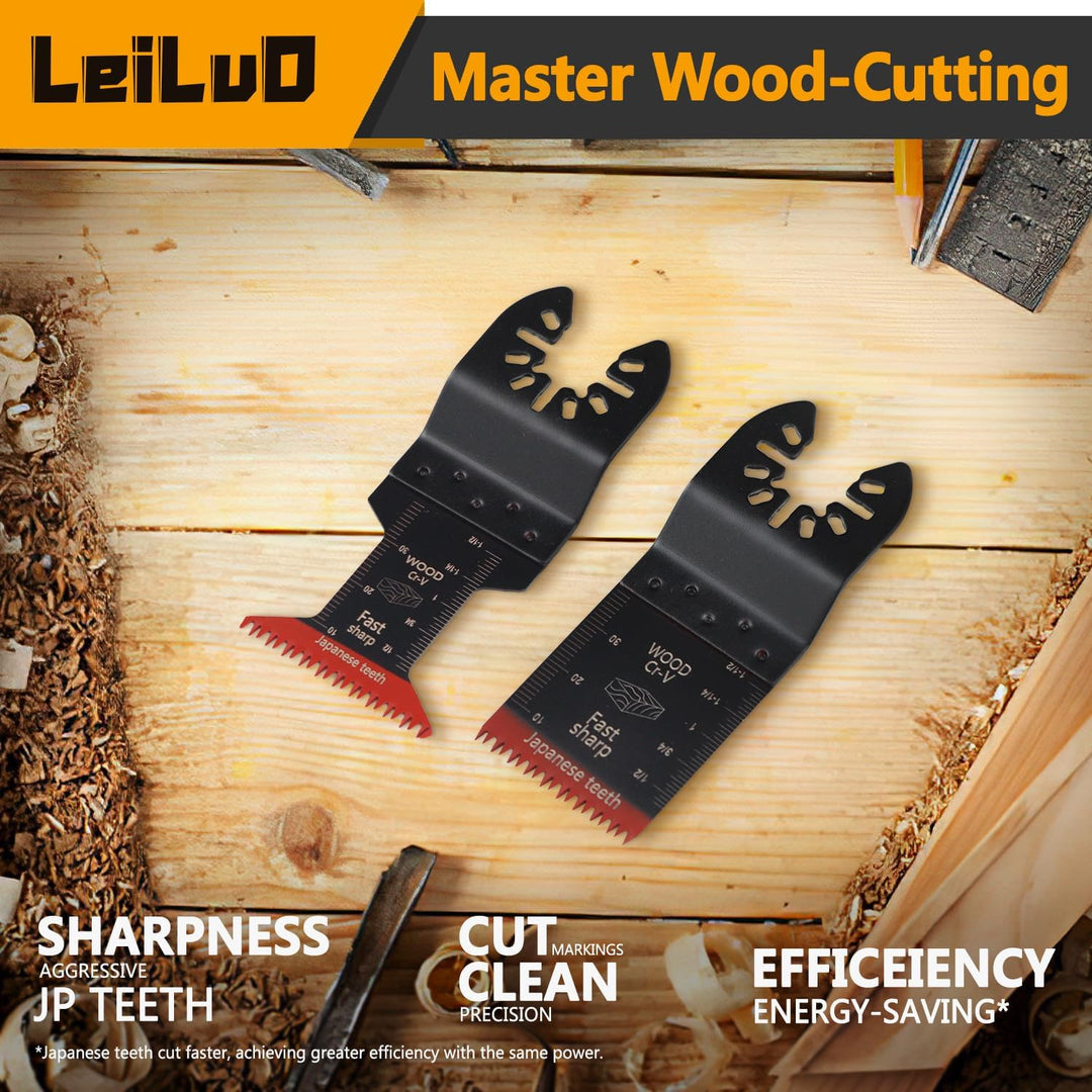 LEILUO 50Stk Multitool Sägeblätter Japanische Zähne Schnelles Schneiden CRV Material Universelles Zu