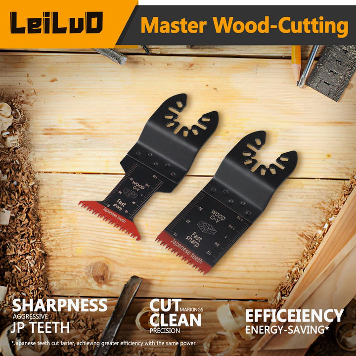 LEILUO 50Stk Multitool Sägeblätter Japanische Zähne Schnelles Schneiden CRV Material Universelles Zu