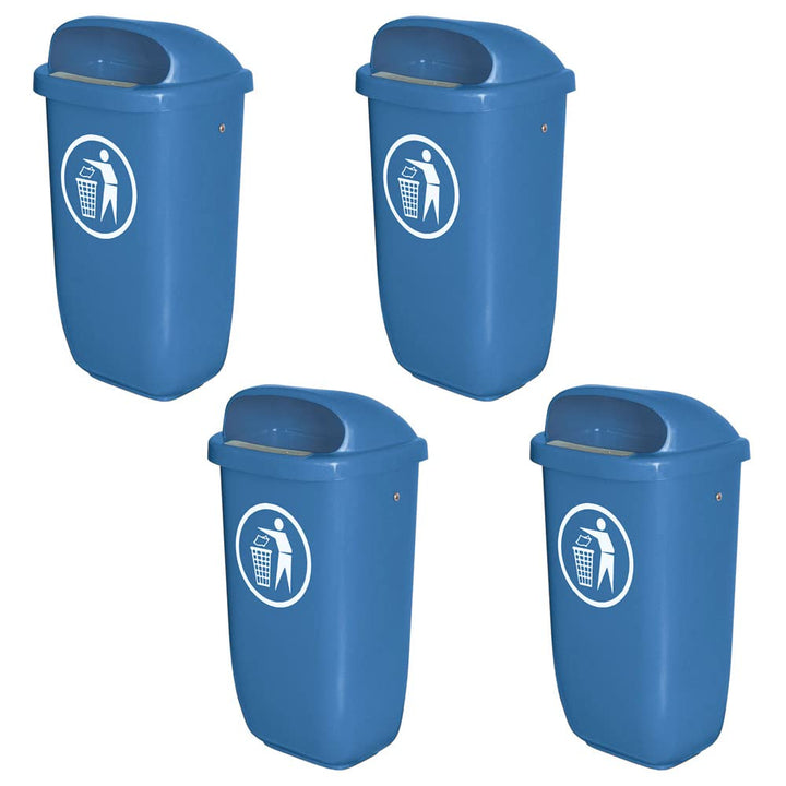 BRB 4 Abfallbehälter für den Aussenbereich, 50 Liter, nach DIN 30713 (blau), blau