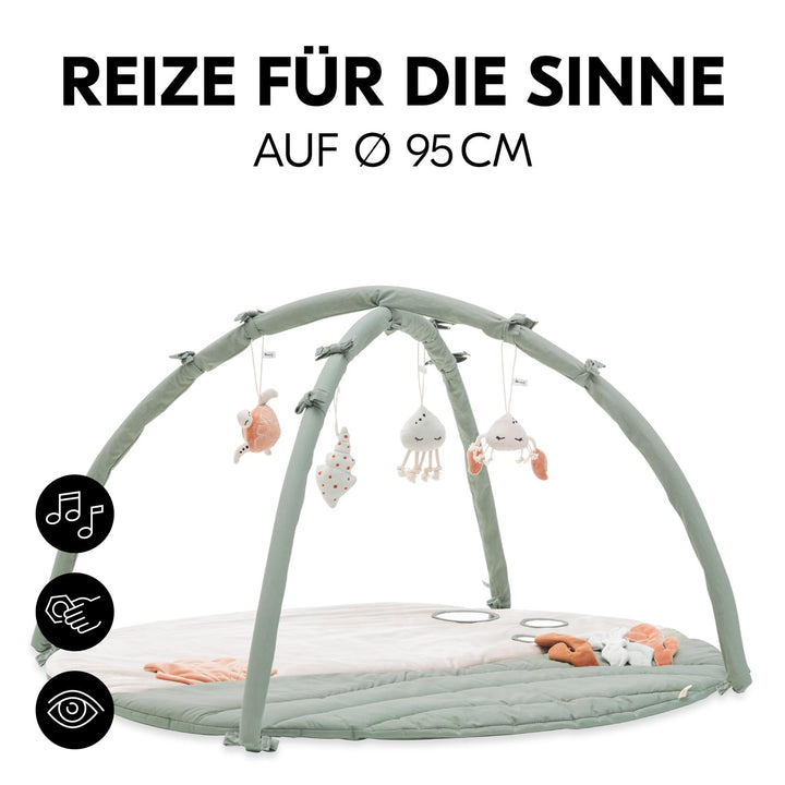 hauck Relax N Watch, Water Animals – Baby Spieldecke mit Spielbogen ab Geburt, Krabbeldecke mit Spie