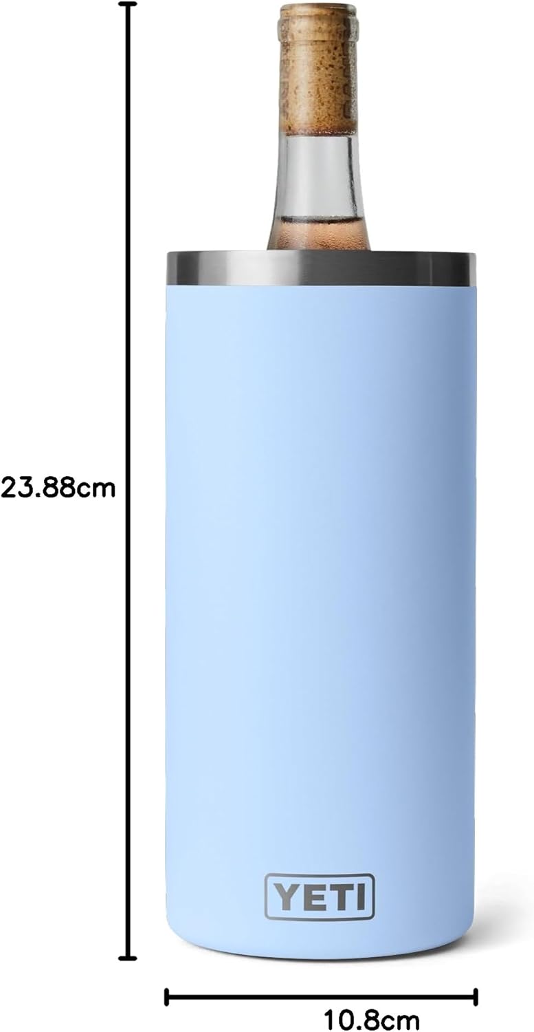 YETI Rambler Wine Chiller, Stainless Steel Insulated, Big Sky Blue, Big Sky Blue
