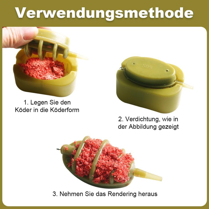 Method Feeder Set, 6 Stück Feeder Zubehör mit Angelhaken(Grösse 2), Fishing Feeder Futterkorb Angeln