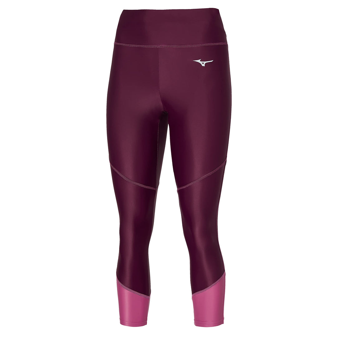 Mizuno Damen 3/4 Tights XS Traubenwein, XS Traubenwein