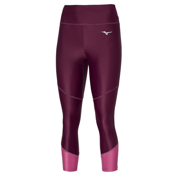Mizuno Damen 3/4 Tights XS Traubenwein, XS Traubenwein