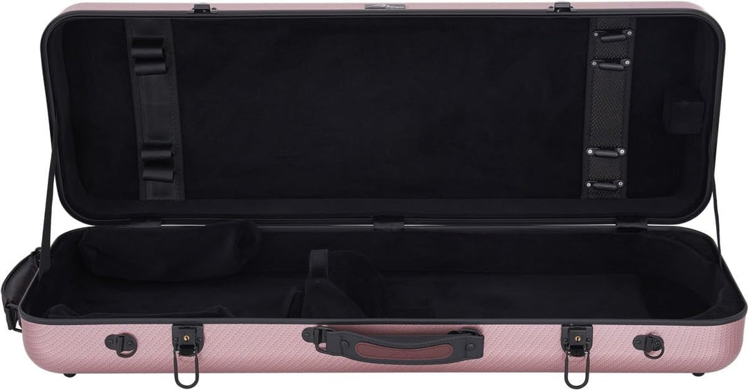 Bratschenkoffer Fiberglass 38-43 Oblong special rot M-case + Musiktasche