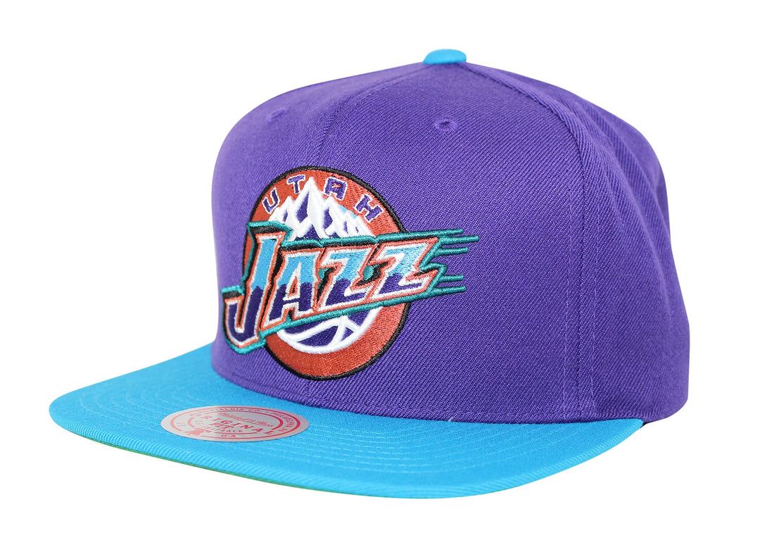 Mitchell & Ness Wool 2 Tone Snapback Cap Utah Jazz Purple/Blue
