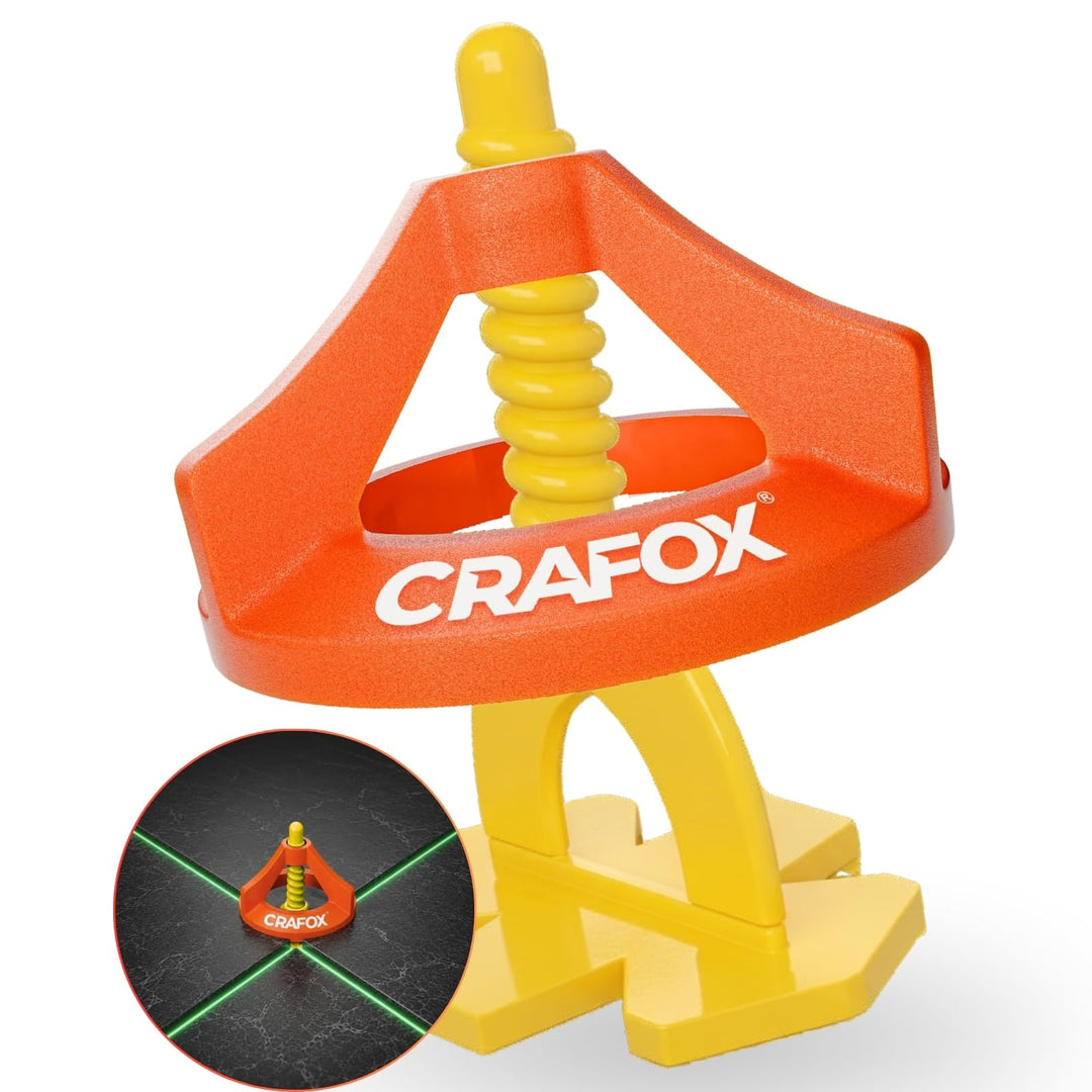 CRAFOX® Fliesen Nivelliersystem 1mm SET | 250 tlg | Fliesenleger Set 100x Gewindelaschen & 100x Zugh