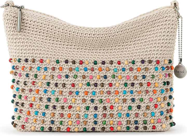 The Sak Lumi Handgehäkelte 3in1 Umhängetasche Einheitsgrösse Ecru Multi Beads, Einheitsgrösse Ecru M