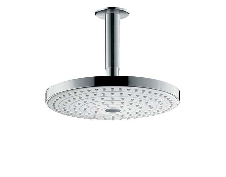 hansgrohe Raindance Select S 240 Duschkopf, Kopfbrause für Deckenmontage, 2 Strahlarten, Weiss/Chrom