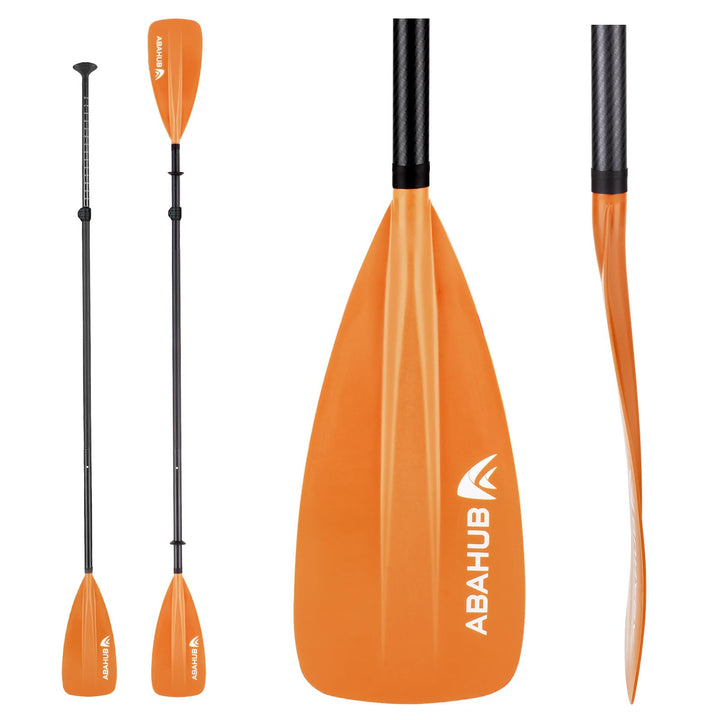 Abahub 4 teilig Carbon SUP Kajak Paddel, 2 in 1 verstellbare Stand up Paddleboard Paddel, leichte Ca