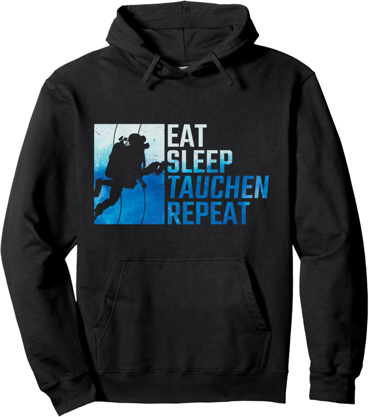 Eat Sleep Tauchen Repeat Diver Taucher Kinder Jungs Männer Pullover Hoodie