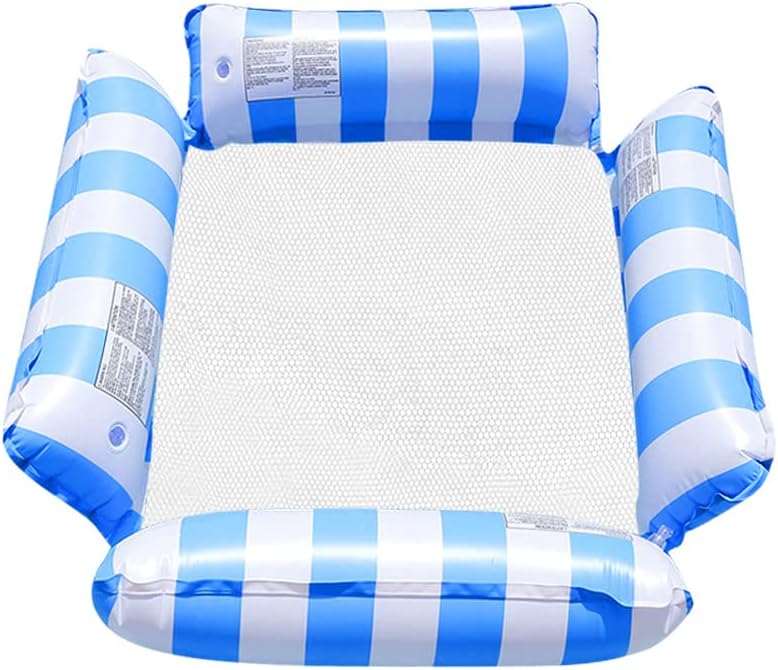 2 Stück Luftmatratze Pool,123 X 120cm Aufblasbarer luftmatratze mit Netz,4 IN 1 Wasserspielzeug Pool