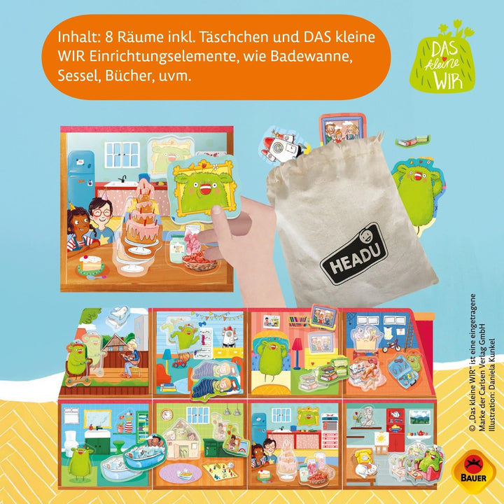 Headu DAS kleine WIR Haus Montessori Lernspiel Formen &amp; Werte für Kinder | Formen sortieren &amp; Werte