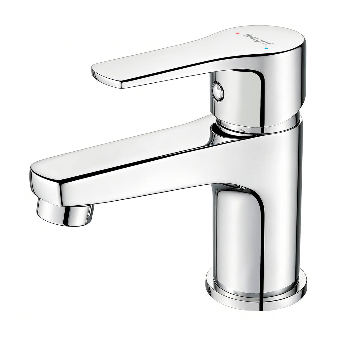 Ibergrif M11057 Wasserhahn Bad-Mischbatterie, Waschtischarmatur mit Geräuscharmem Keramischem Ventil