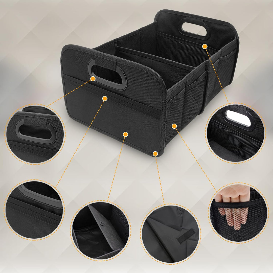 Auto Kofferraum Organizer, Kofferraumtasche, Zusammenklappbarer Auto Organizer Kofferraum mit Fächer