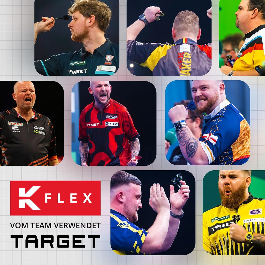 Target Darts K Flex Integrated Dart Flight and Shaft, No.6 | 3er Pack K-Flex - No 6, Kflex Precision