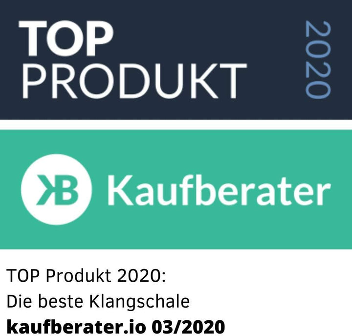 Grosse Original Tibetische Klangschale - 13cm. Klangschalen Set mit eBook, Klöppel, Klangschalenkiss