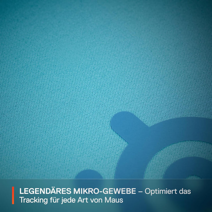 SteelSeries QcK Mauspad (Gross) – Aqua – Anti-Rutsch-Gummierung auf der Unterseite – Bestes Tracking