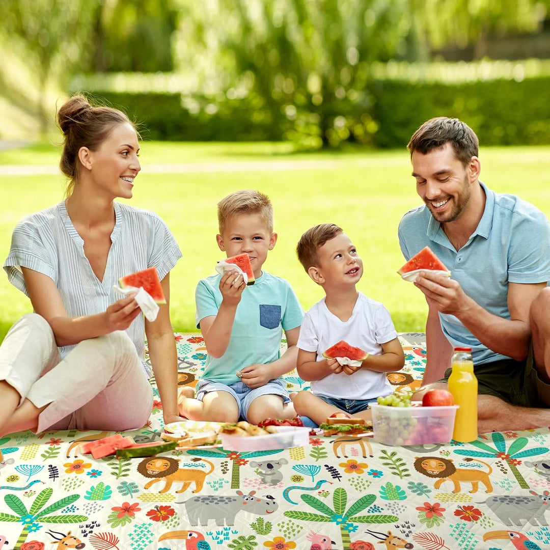 Extra gross Kinder Picknickdecke Wasserdicht 200 * 200cm, Strandmatte Campingdecke Gepolstert Faltba