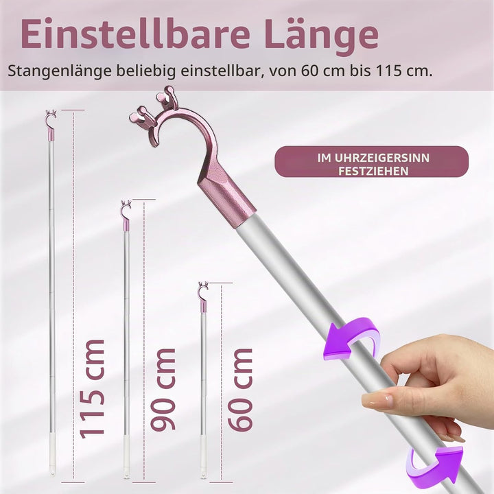 Dachfenster Stange zum Öffnen mit Stockhaken - Dachfenster Öffner Stange Stab mit Haken, Fensteröffn