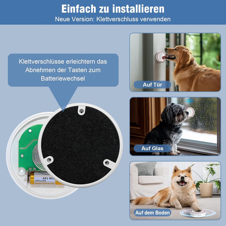 ChunHee Katzenklingel/Hundeklingel Buzzer Hund Haustier Türglocken Sensor Berührt Wasserdicht Türkli