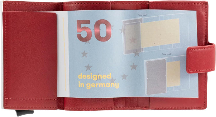 Maitre - unisex e-cage f3 c-three - Slim Wallet - Kartenportmonaie, 6,5X10 Rot