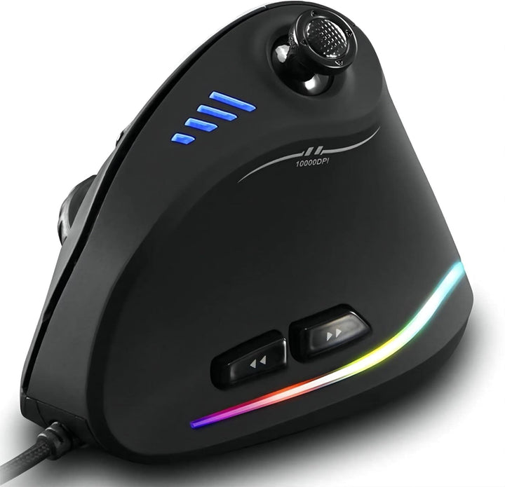 TKMARS Gaming Maus, Optische Vertical Gaming Mouse mit Joystick,Ergonomisches Design Vorbeugung gege