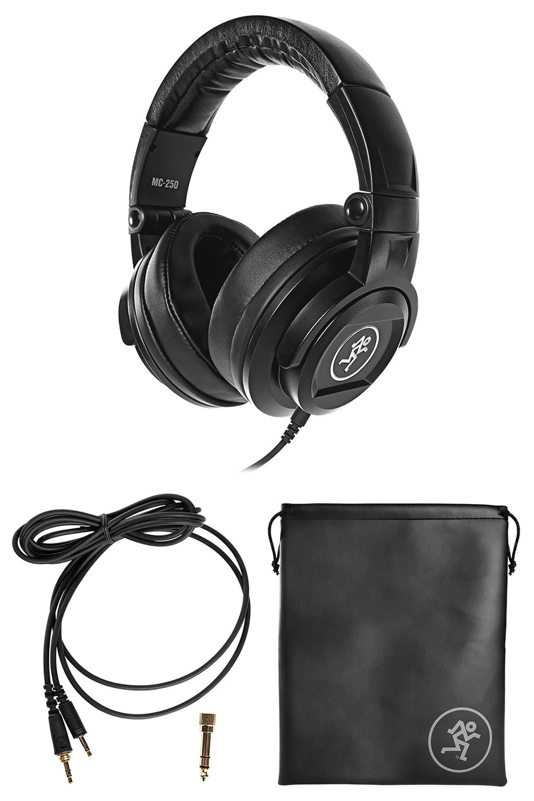 Mackie MC-250 Geschlossene Studio-Kopfhörer, Schwarz MC-250 (8 Hz - 20 kHz) Single, MC-250 (8 Hz - 2