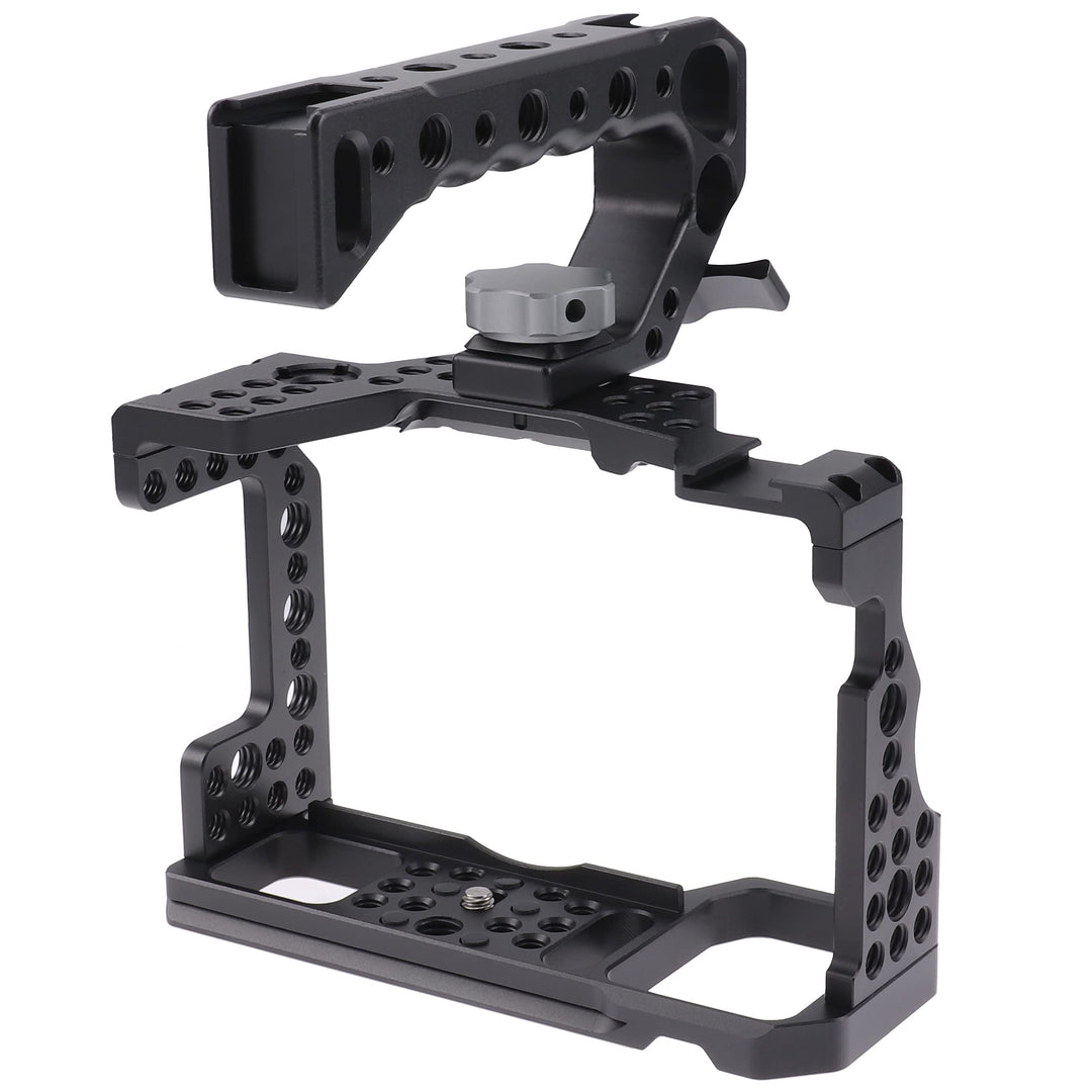 Hersmay Aluminum Camera Cage with Top Handle for Sony A7III/ A7RIII/ A9/ A7II Mirrorless Camera für