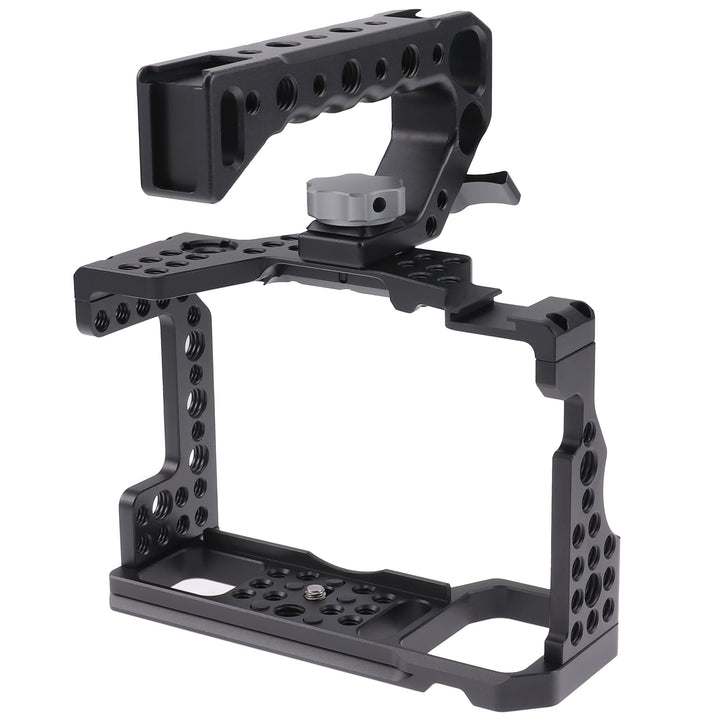 Hersmay Aluminum Camera Cage with Top Handle for Sony A7III/ A7RIII/ A9/ A7II Mirrorless Camera für