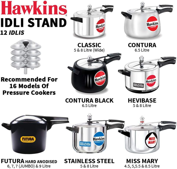 Hawkins Idli Ständer für Schnellkochtopf, 5 Liter, klein, metallisch G10 für 5 Liter, G10 für 5 Lite