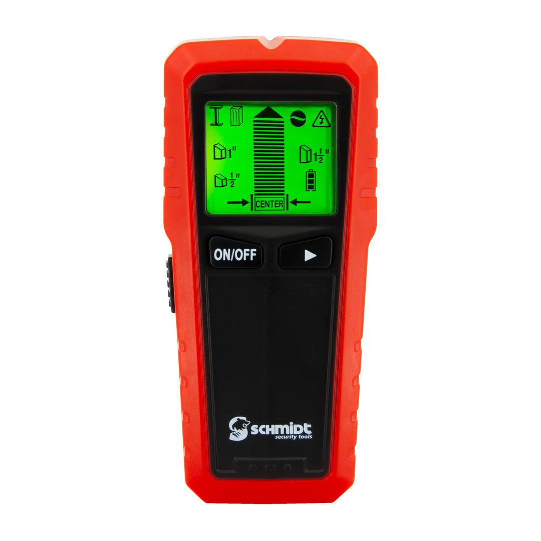 SCHMIDT security Tools Digitaler Ortungsgerät - LCD Display - Wandscanner - Tonfunktion - Leitungssu