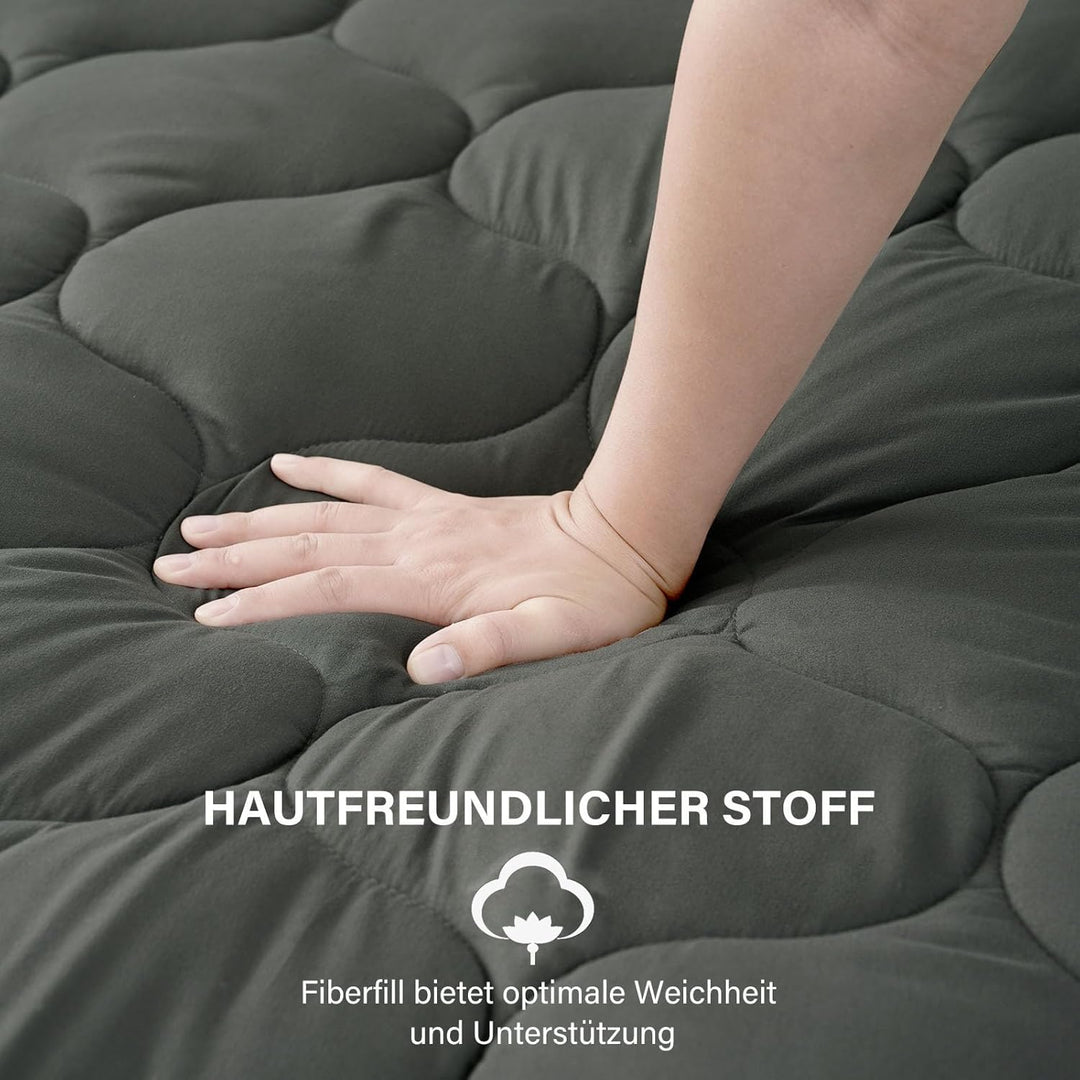DUANDUAN Matratzen Topper 140x200cm,weicher Topper, Matratzenauflage mit tiefen Taschen,Maschinenwas