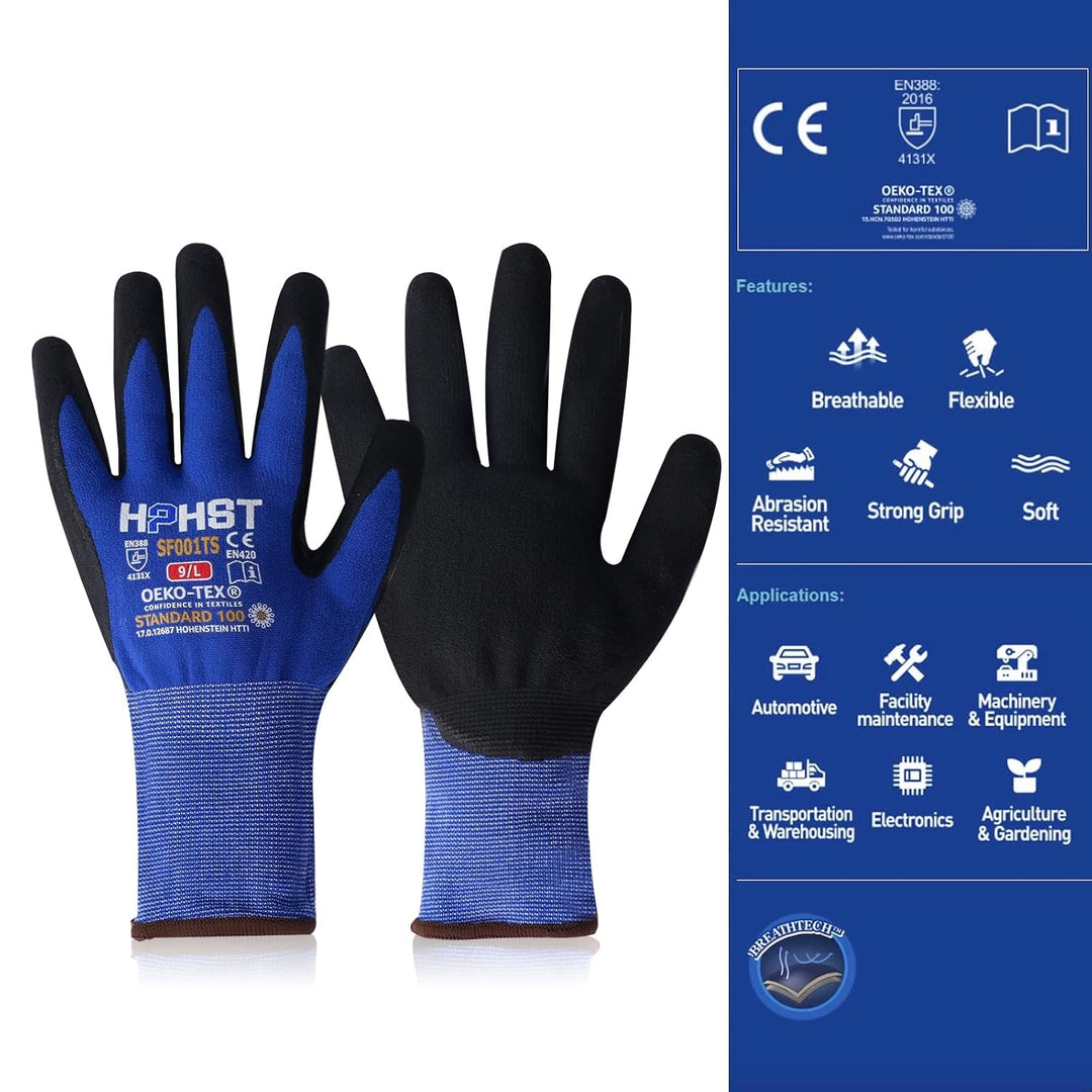 HPHST Arbeitshandschuhe SF001TS Handschuhe Montagehandschuhe für Damen und Herren Gloves Ergonomisch