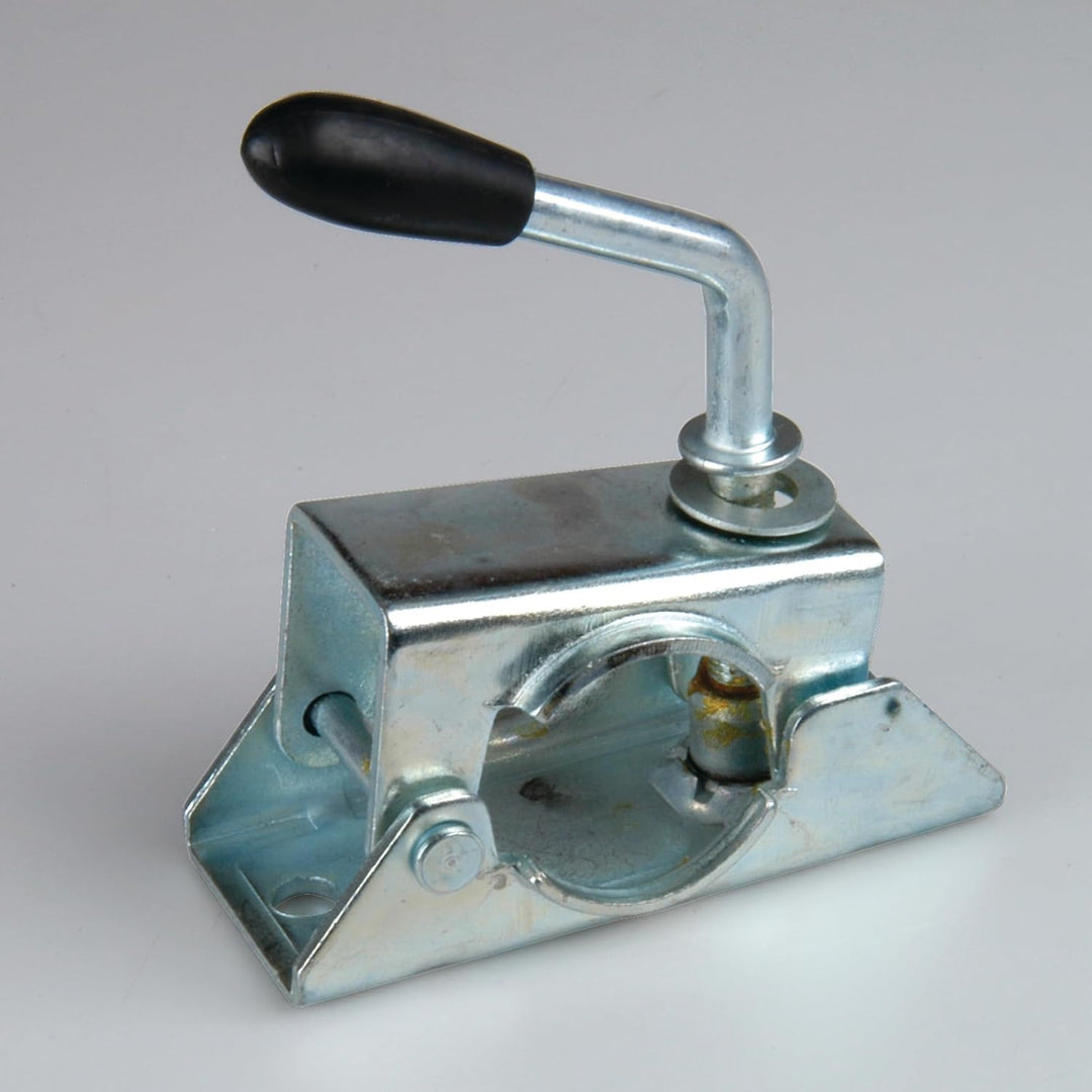 UNITEC Klemmbügel für Abstellstütze und Stützrad, Rohrdurchmesser 48 mm, Klemmschelle aus Stahl, mit