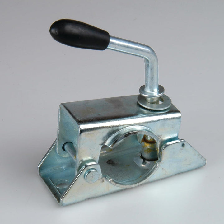 UNITEC Klemmbügel für Abstellstütze und Stützrad, Rohrdurchmesser 48 mm, Klemmschelle aus Stahl, mit